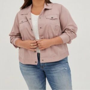 Torrid Denim Shacket Women’s Size 1 Twill Pink Lightweight